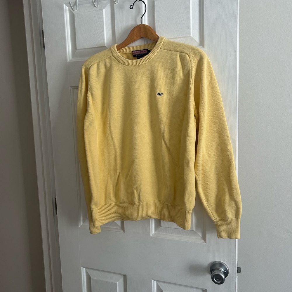 Vineyard Vines men’s butter yellow 100% cotton sweater XL excellent condition